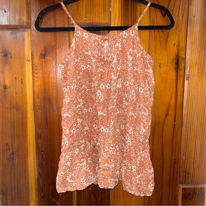 JESSICA SIMPSON girls 6X orange floral  print sundress
